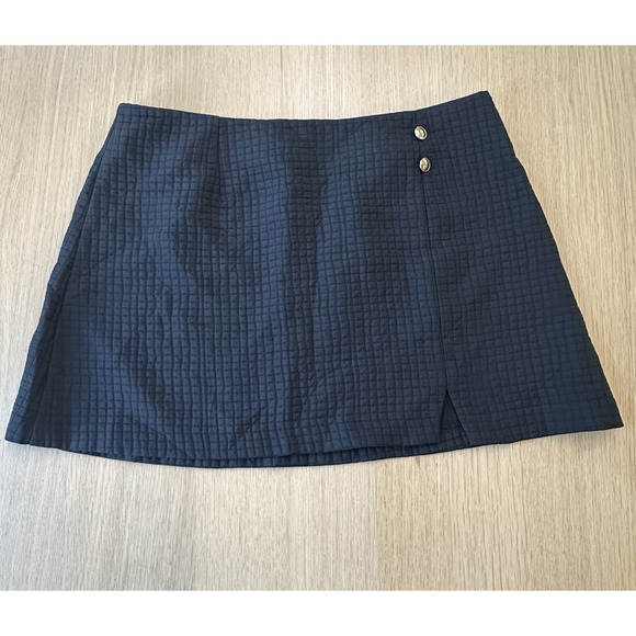 Zara Dresses & Skirts - NWT Zara Womens Black Mini Skirt With Gold Button Size XL 2521